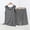 Dark Gray plus size 2 piece shorts set a1, variant on Cagogo Women Plus Size 2 Piece Shorts Set Casual Striped Tank Top Elastic Waisted Shorts Loungewear Outfits Summer Cruise Travel Clothes, Black 3XL