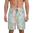 thumbnail image 3 of Lsque Watercolor Tiger Mens Sleep Pajama Shorts,Short Pajama Pants, Cotton Ultra-Soft Knit-Medium, 3 of 9