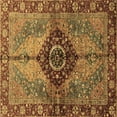 thumbnail image 1 of Ahgly Company Machine Washable Indoor Square Persian Brown Traditional Area Rugs, 5' Square, 1 of 4