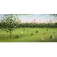 thumbnail image 2 of Saxe, Carol 32x18 Black Ornate Wood Framed with Double Matting Museum Art Print Titled - Tails of Central Park, 2 of 4