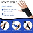 thumbnail image 4 of Wrist Support Brace,Wraps Fitness Office Left And Hand Office Pain Wrist Wraps Fitness Wrist Stabilizer Adjustable Wrist Support Wrist Hand Wrist Wraps And Hand Wrist Laoshe Black 1 pc, 4 of 7