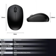 Silent Click Mouse Wireless Mini Portable Mouse 2.4G Optical Mouse for Laptop,PC,Mac (Black)