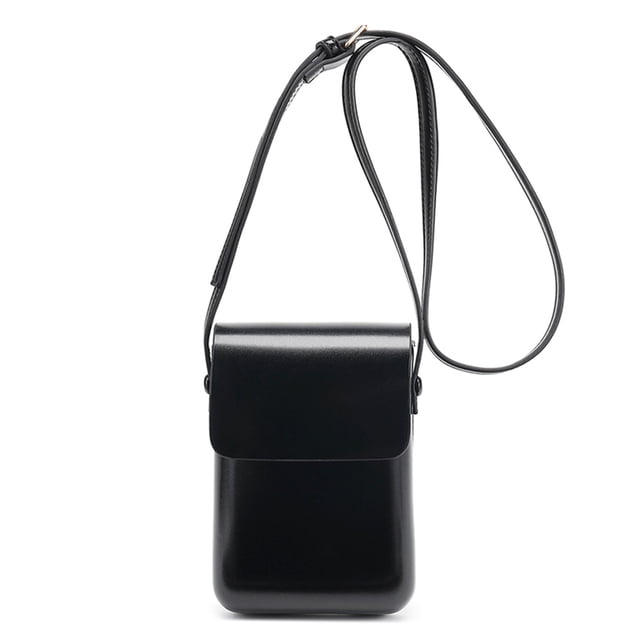 Bolso bandolera de PU para teléfono móvil, bolso de hombro vertical, cartera pequeña