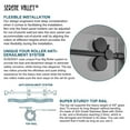 thumbnail image 6 of Serene Valley 52 x 74 Inch Big Roller Sliding Shower Door, Matte Black, 6 of 8