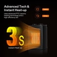 thumbnail image 7 of VIVOSUN Space Heater, 1500W Portable PTC Electric Heater with Adjustable Thermostat, Overheat Protection, 7 of 7