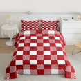 thumbnail image 2 of Homewish Red White Grid 2pcs Bedding Comforter Set For Kids Children Teens,Geometric Buffalo Twin Comforter Sets,Minimalist Abstract Breathable Bedding Set,Microfiber Bedroom Decor,Reversible, 2 of 8