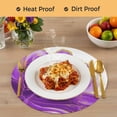 thumbnail image 4 of Purple Gold Round 15 Inch Placemats Set of 2, Abstract Flower Ombre Aesthetics Paint HeatResistant Non Slip Place Mats for Dining Table, Wipeable Braided Kitchen Table Mats for Housewarming, 4 of 9