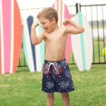 thumbnail image 4 of FORMRS Boys Swim Trunks Quick Dry Mesh Liner Boardshorts Sizes XS-XL, Red and Blue Fireworks Pattern, 4 of 7