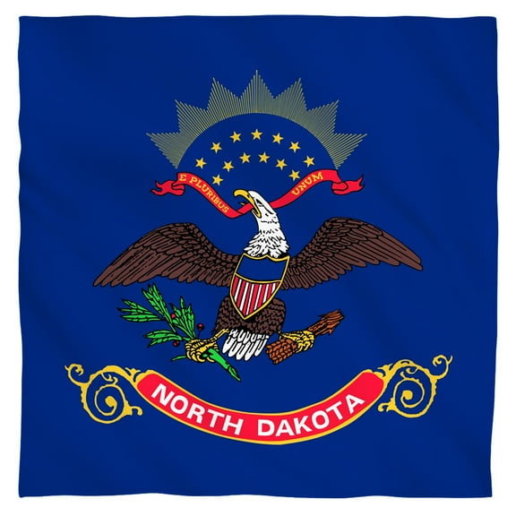 - North Dakota Flag - Bandana - 22" x 22"