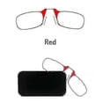 thumbnail image 2 of Gafas de lectura con pinza nasal sin patas para hombres y mujeres, portátiles, adhesivas, para enviar por teléfono, estuche para gafas ultrafino transparente 200, 2 of 4