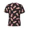 thumbnail image 6 of Vsdgher Popcorn Print Men's Dry Fit Mesh Athletic Shirts Moisture Wicking Tennis T-Shirt Tops, 6 of 9