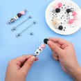 thumbnail image 3 of Blank Beaded Keychain Making Supplies Beaded Metal Bar Chain, 3 of 5