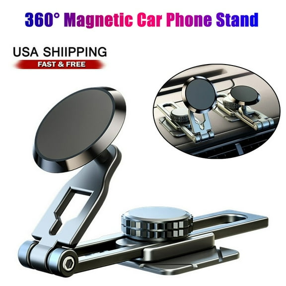 Ryhampaper Magnetic Car Mount Holder Stand Dashboard 360° Rotating For Cell Phone Universal Black