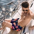thumbnail image 2 of luoweisi Men's Beach Shorts Quick Dry Swim Trunks with Mesh Lining Colorful Jellyfish 2XL, 2 of 5