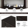 thumbnail image 5 of Solid Wood Console Table With 4 Drawers And 1 Bottom Shelf For Entryway, Hallway, Easy Assembly, 63 Inch Long Sofa Table ,Black, 5 of 9