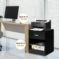 thumbnail image 4 of Costway Table de Chevet avec Tiroir Armoire de Rangement Moderne Table d'Appoint Noire, 4 of 9
