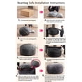 thumbnail image 5 of Venuezy Bean Bag Chair 3Ft, Memory Foam Filled, Super Soft Plush, Beanbag Chairs for Adults, Soft Sofa with Removable Flannel Cover, Round Couch for Living Room, Bedroom, Apartment & Reading Nook, 5 of 9