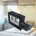 thumbnail image 4 of Projection clock black alarm clock with time temperature projection LED screen alarm clock USB charging clock, 4 of 5