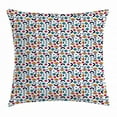 thumbnail image 1 of Colorful Throw Pillow Cushion Cover, Memphis Style Geometric Composition with Half Circles Plus Sign Dots and Squares, Decorative Square Accent Pillow Case, 20 X 20 Inches, Multicolor, by Ambesonne, 1 of 2