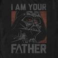 thumbnail image 2 of Men's Star Wars I Am Your Father Darth Vader Retro Portrait Graphic Tee Black Small, 2 of 5