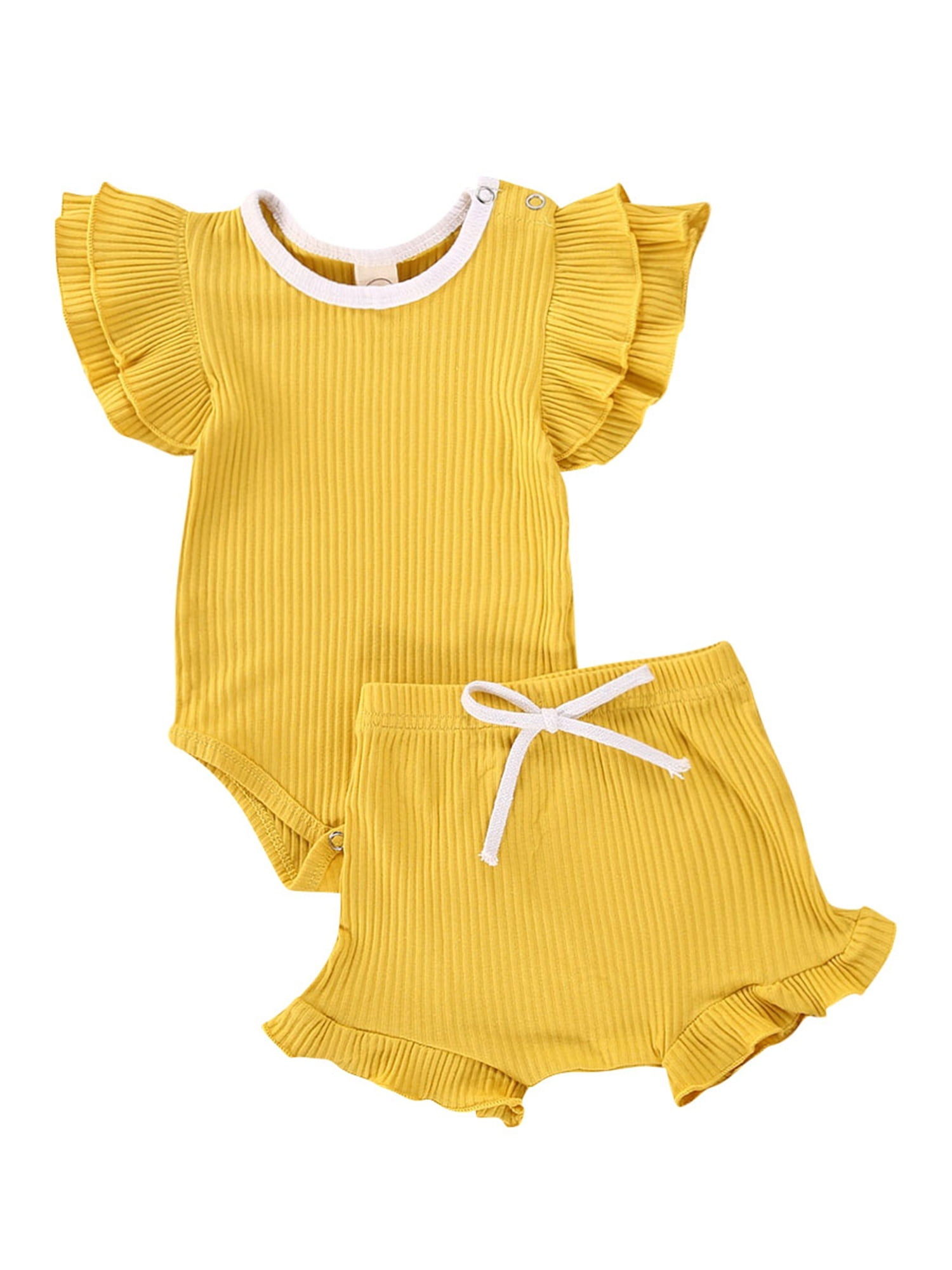 ruffle sleeve romper baby