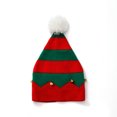 thumbnail image 2 of Gorro de elfo navideño para niños de 1 a 6 años, gorro tejido de elfo navideño con pompón y campanas, tocado, decoración de disfraces de Papá Noel Excelente Rendimiento ER007843WZ, 2 of 5