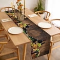 thumbnail image 3 of Red Wines Table Runner - 90 Inch Long, Kitchen Dining Table Runner Dresser Scarves, Champagne Grapes Galsses Country Wooden Plank Farmhouse Decor for Coffee Tables Wedding Party Banquet, 3 of 8