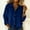Blue, variant on Womens Corduroy Lapel Collared Shirts, Long Sleeve Button down Blouse, Oversized Tops Jackets with Pocket