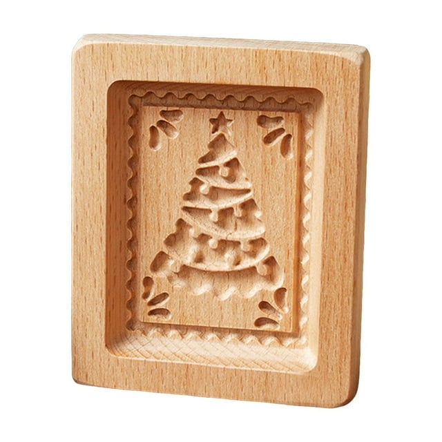 Wooden Cookie Cutter Set for Baking Embossing DIY Shaped Seals – Versatile Moulds for Cookies Carving and Creativity