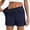 Shorts-A138Navy, variant on Gamivast Plus Size Shorts for Women Pull on Stretchy Trendy Shorts with Pockets Summer Loose Fit Straight Leg Casual Shorts Beach Travel Bottoms Blue XXL