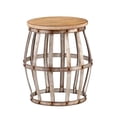 thumbnail image 2 of SEI Furniture Mencino Table d'Appoint en Sapin Patiné et Argent, 2 of 6