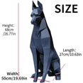 thumbnail image 2 of ShenMo 1pcs Doberman DIY Kit 68cm Modèle Animal Abstrait Décor à la Maison 3D Origami Papier Trophée 3D Puzzle Papier Sculpture, 2 of 5
