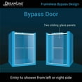 thumbnail image 4 of DreamLine Essence 56-60 in. W x 76 in. H Frameless Smoke Gray Glass Bypass Shower Door in Brushed Nickel, 4 of 10
