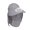 Gray, variant on USB Chargeable Fan Hat Removable Neck Cover Sunproof Hat for Outdoor Activity