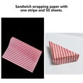 thumbnail image 6 of Szbaoan 50 Sheets Printed Food Packaging Paper 21.5x25cm, Oil Resistant Parchment Liners for Pastries Cakes Sandwiches, Decorative Wax Paper for Parties and Picnics, Room Temperature Use Only, 6 of 6