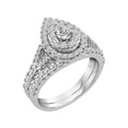 thumbnail image 2 of You+ I 1 1/4 Cttw Diamond Bridal Set In 14KT White Gold (I2I3), 2 of 8