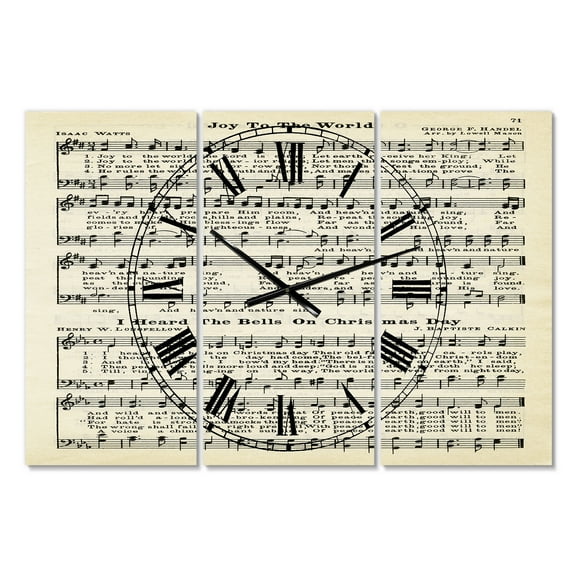 DesignArt Joy To The World Large Wall Clock