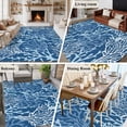 thumbnail image 5 of 8'x10' Area Rugs, Navy Blue Coral Coastal Indoor Outdoor Area Rug for Living Room Bedroom, Ocean Nautical Seaside Beach Washable Bathroom Rugs Kitchen Floor Carpet Mats Home Decor Aesthetic, 5 of 8