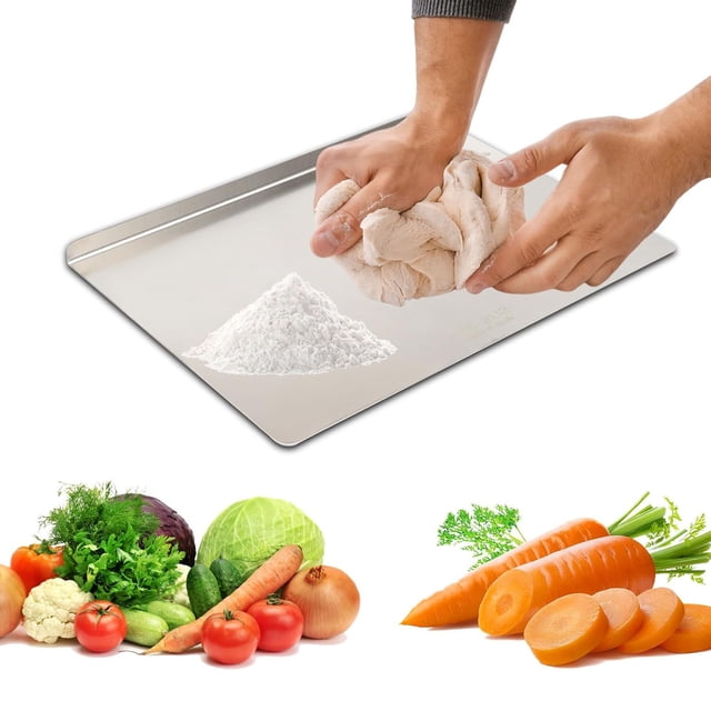 Tablas para Picar Cocina Acero Inoxidable 316, Tabla para Picar, Cortar de Metal para Carne, Frutas, Verduras, Pan y Hornear, Hogar o Restaurante