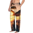 thumbnail image 6 of Pofeuu Hawaiian Sunset Beach Print Men's Pajama Pants, Soft Lounge Pajama Pants with big pockets for Men Plaid Pj Bottoms-X-Large, 6 of 6