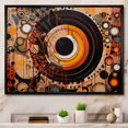 thumbnail image 1 of Designart Abstract framed wall art decor, Abstract framed wall art Print, Captivating Abstract Forms I , Orange Modern black framed wall art, 20x12 inches black frame, 1 of 5
