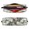 thumbnail image 2 of Haiem Tropical With Flamingos Print Leather Pencil Case Art Supplies Case Zipper Pencil Pouch Stationery Storage Pencil Bag, 2 of 7