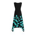 thumbnail image 4 of Levmjia Womens Dresses Sleeveless Round Neck Flowy Summer Casual Sun Dress Polyester Floral Print Beach Vacation Dress Multi Colors, 4 of 8