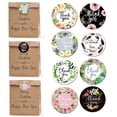 thumbnail image 3 of ROCKROK Pieces Round Thank You Stickers Roll Self Adhesive Floral Label Reward Sticker Small Business Packaging Box Sticker, 3 of 7