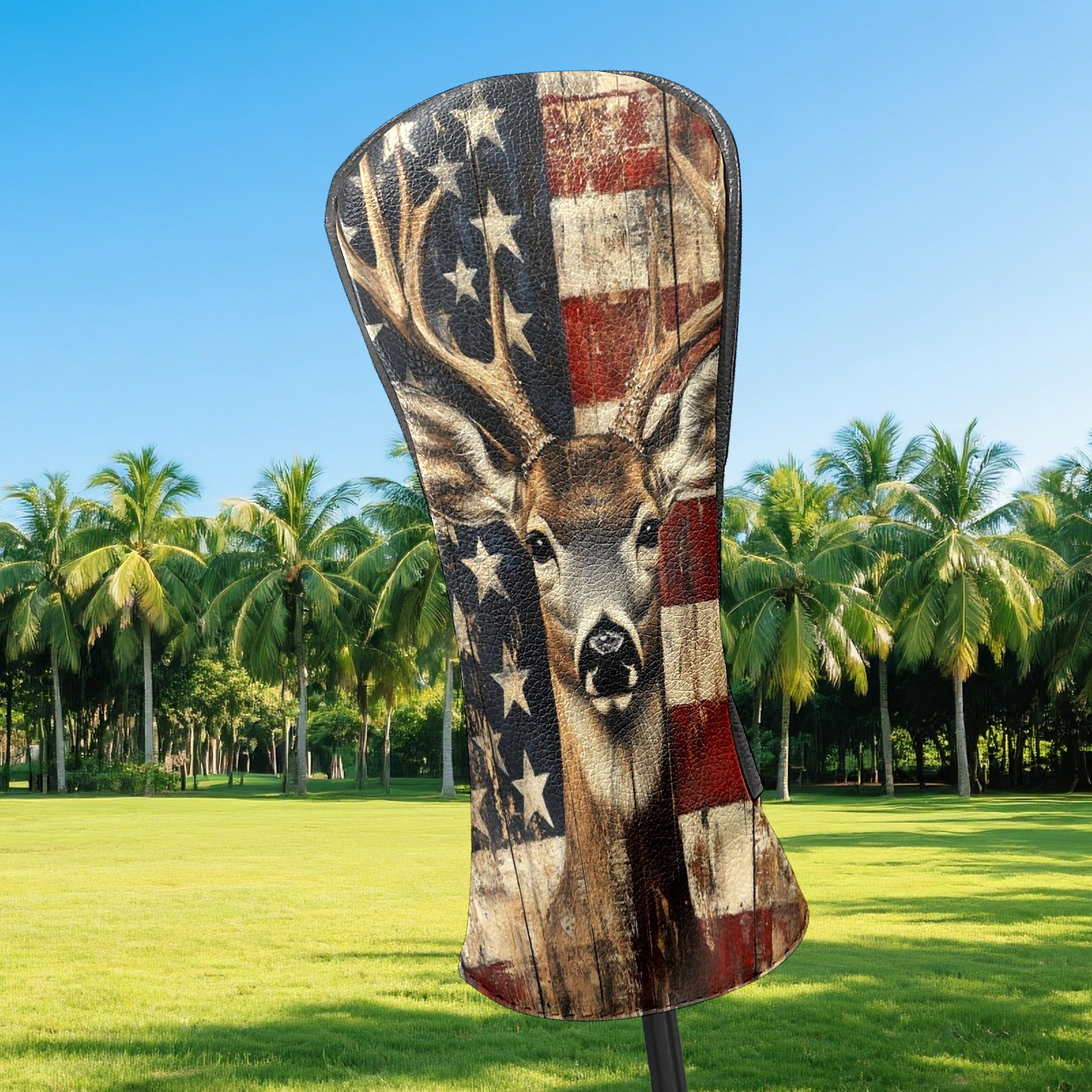 Golf Club Covers PU Leather Waterproof Head Covers for Fairway Woods Hybrids Banner Elk Unisex Fits Most Brands