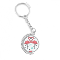 thumbnail image 1 of flango couple lover rotatable keyholder disc accessories chain clip, 1 of 3