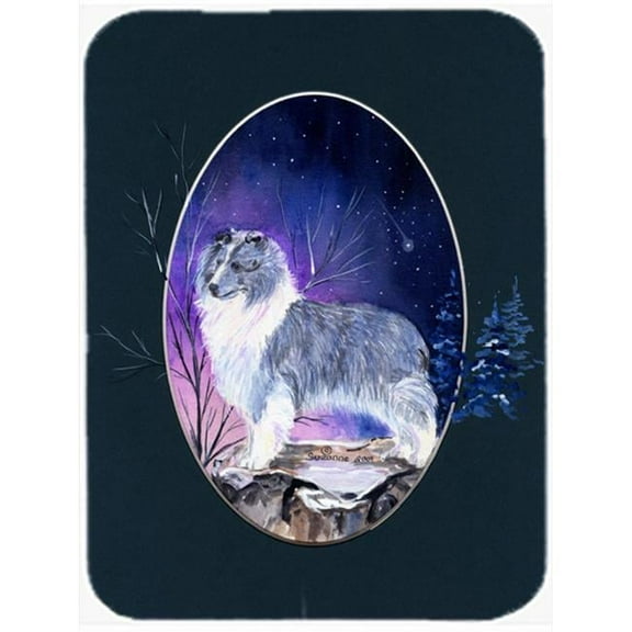 Carolines Treasures Sheltie Glass Cutting Board Large 12H x 16W multicolor
