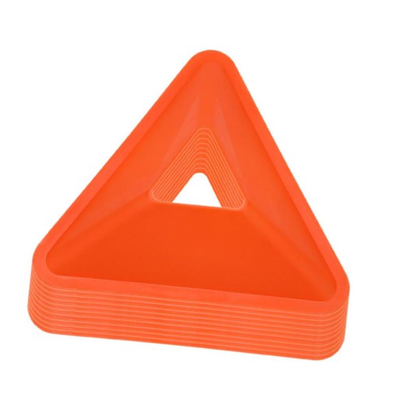 braveheart 10Pcs Soccer Triangle Training Cones Garden Soccer Blue Agility Flexible Training Orange 18x4.5cm