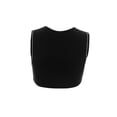 thumbnail image 6 of Women Short Tank Tops, Sleeveless Patchwork Rhinestone Crew Neck Crop Top Summer Slim Navel Vest, 6 of 8