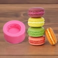 thumbnail image 1 of 3D Macaron Silicone Mold - Handmade Soap, Light Clay, Hamburger Candle - 1pc Decorative Baking Tool, 1 of 6
